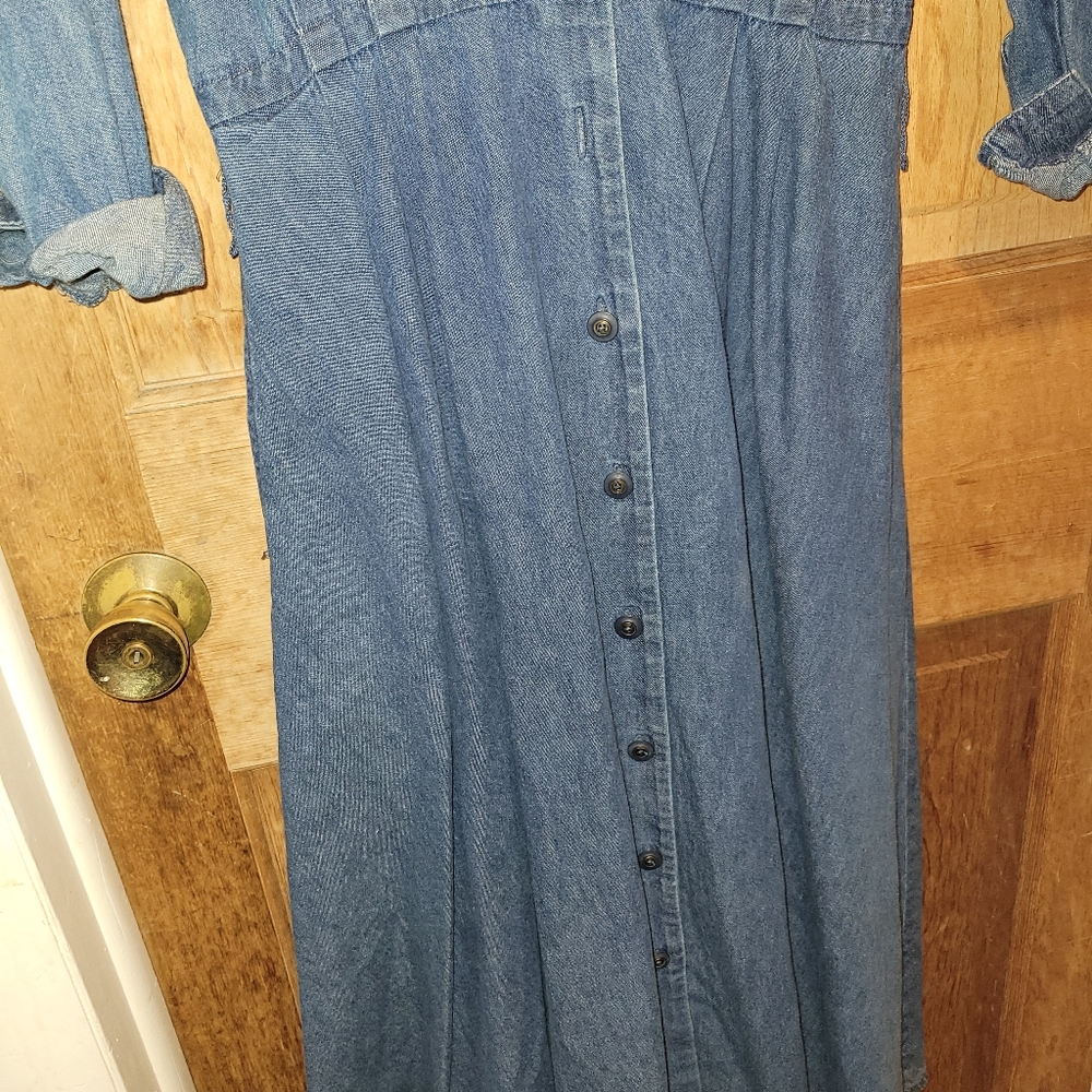 Vintage Talbots swing jean dress - Picture 3 of 7
